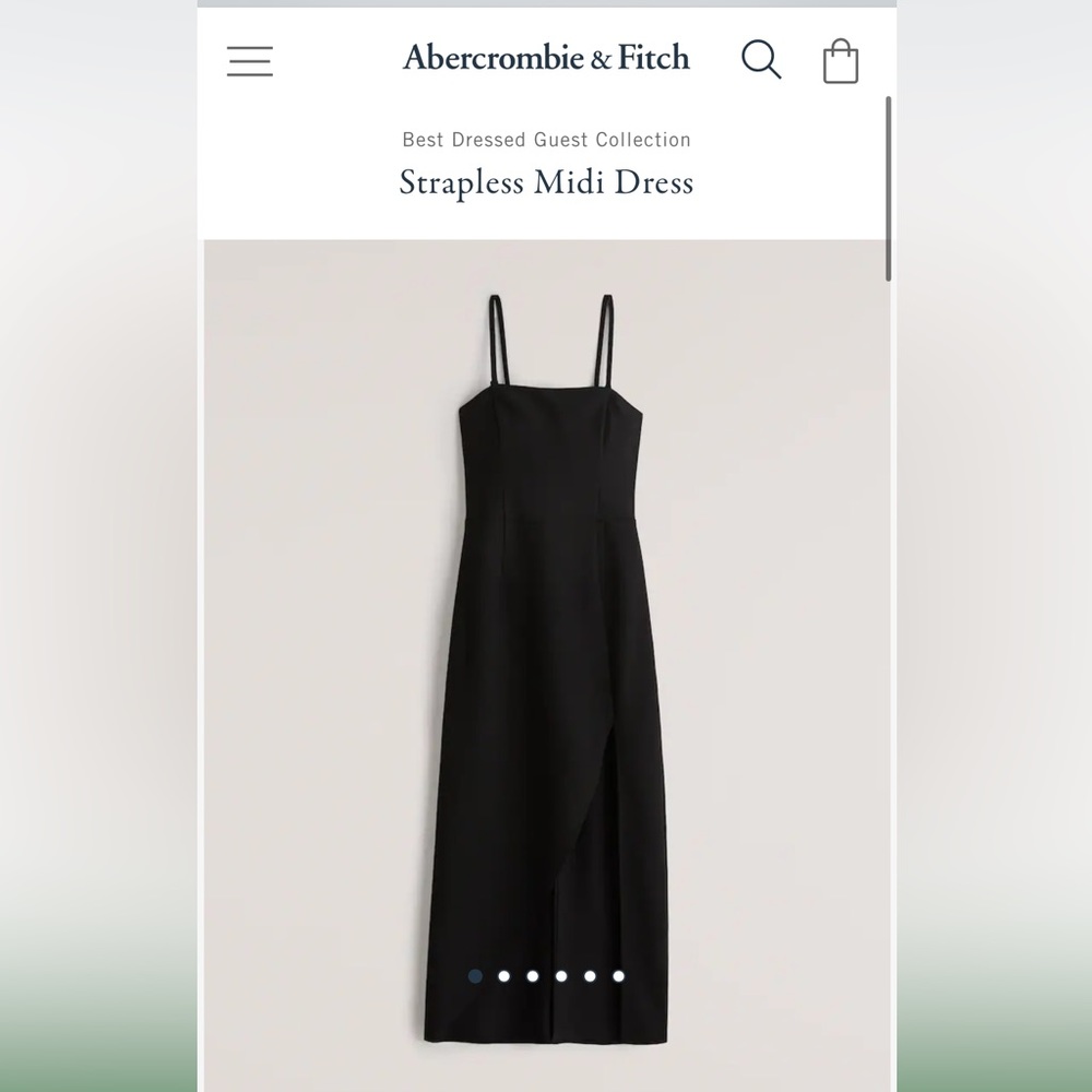 NWT NEVER WORN- Abercrombie Black Strapless Mini dress